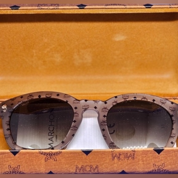 MCM Turtled Monogram Cateye Sunglasses NWT - 😎 Modern Creation München 🕶️ - Picture 6 of 12